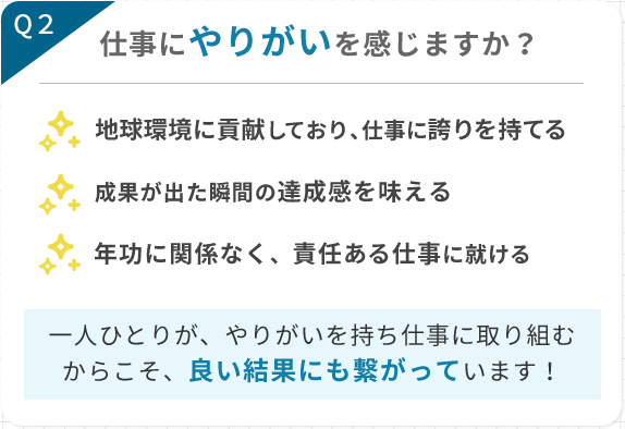 仕事にやりがいを感じますか？